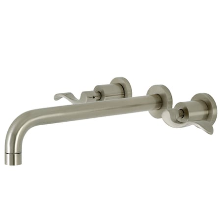 Kingston Brass KS8058DFL Wall Mount Tub Faucet, Brushed Nickel KS8058DFL